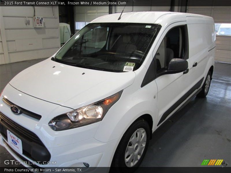 Frozen White / Medium Stone Cloth 2015 Ford Transit Connect XLT Van