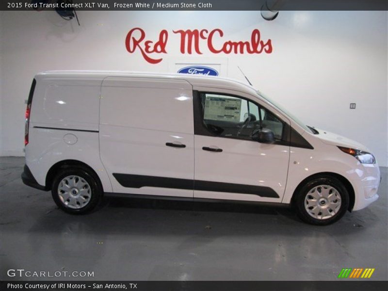 Frozen White / Medium Stone Cloth 2015 Ford Transit Connect XLT Van