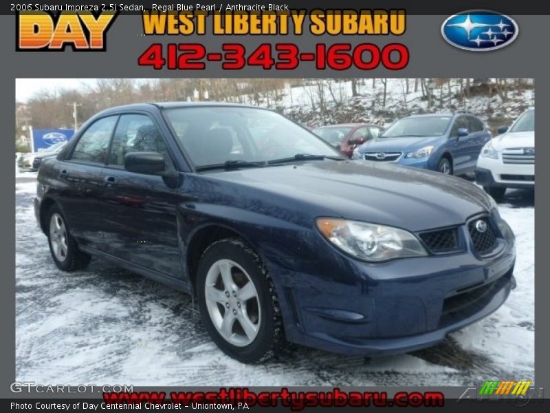 Regal Blue Pearl / Anthracite Black 2006 Subaru Impreza 2.5i Sedan