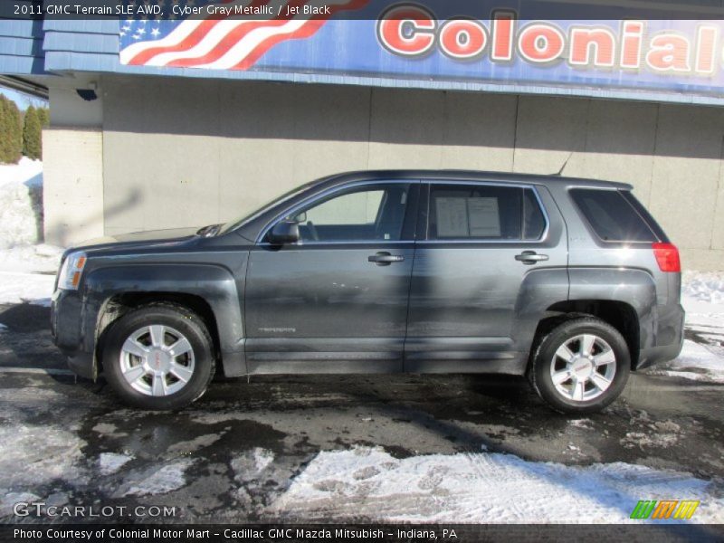 Cyber Gray Metallic / Jet Black 2011 GMC Terrain SLE AWD