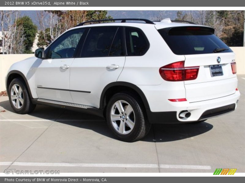 Alpine White / Black 2012 BMW X5 xDrive35d