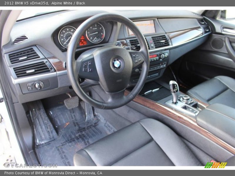 Alpine White / Black 2012 BMW X5 xDrive35d