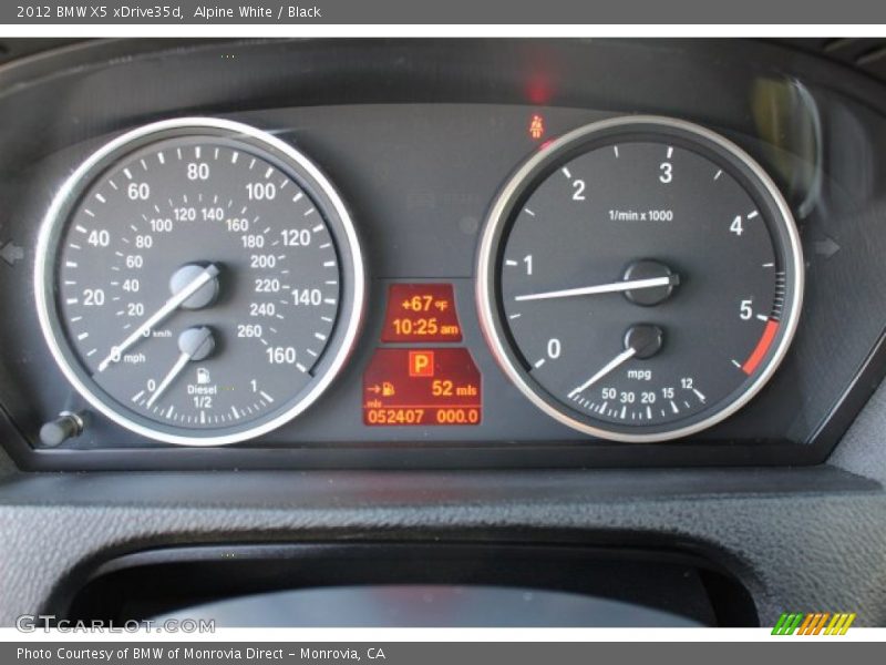 Alpine White / Black 2012 BMW X5 xDrive35d