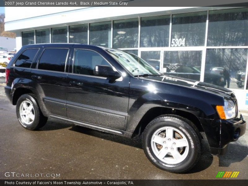 Black / Medium Slate Gray 2007 Jeep Grand Cherokee Laredo 4x4