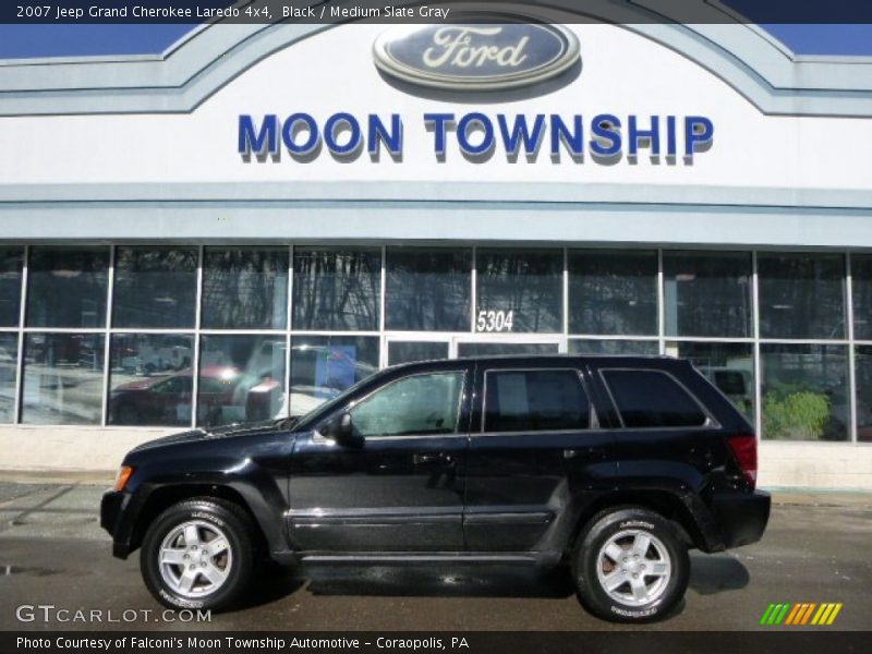 Black / Medium Slate Gray 2007 Jeep Grand Cherokee Laredo 4x4