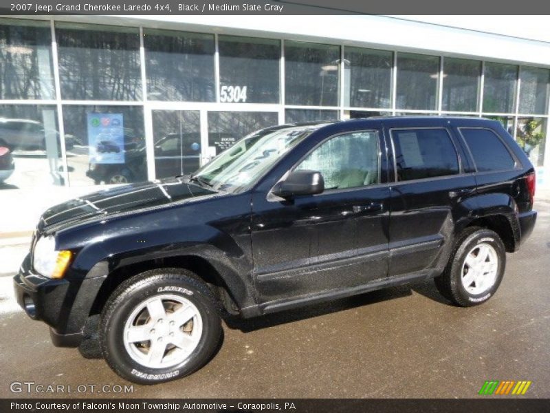 Black / Medium Slate Gray 2007 Jeep Grand Cherokee Laredo 4x4