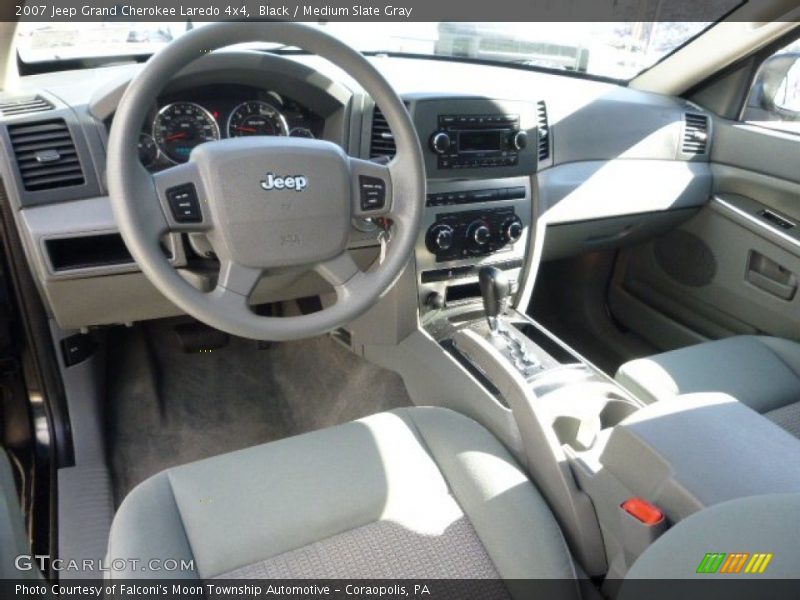 Black / Medium Slate Gray 2007 Jeep Grand Cherokee Laredo 4x4