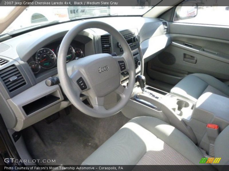 Black / Medium Slate Gray 2007 Jeep Grand Cherokee Laredo 4x4