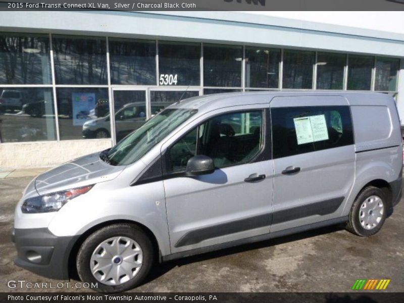 Silver / Charcoal Black Cloth 2015 Ford Transit Connect XL Van