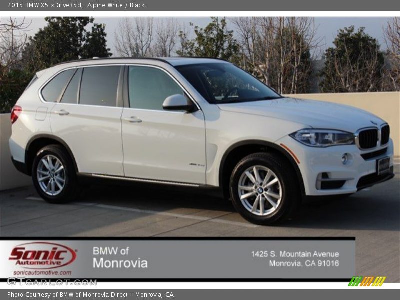 Alpine White / Black 2015 BMW X5 xDrive35d