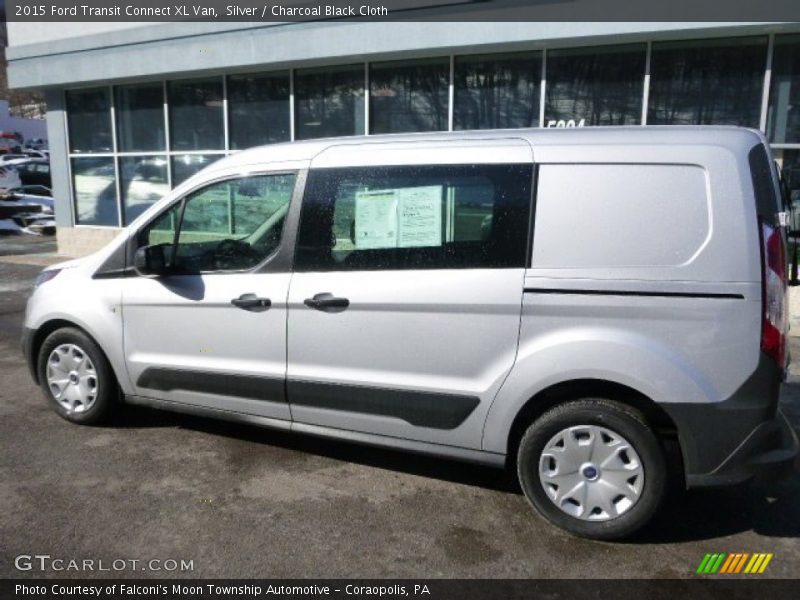 Silver / Charcoal Black Cloth 2015 Ford Transit Connect XL Van