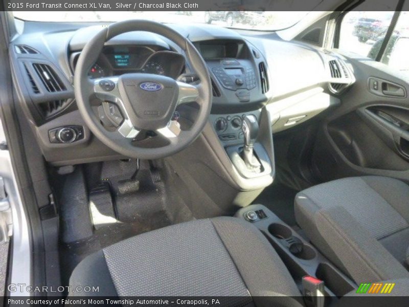 Silver / Charcoal Black Cloth 2015 Ford Transit Connect XL Van
