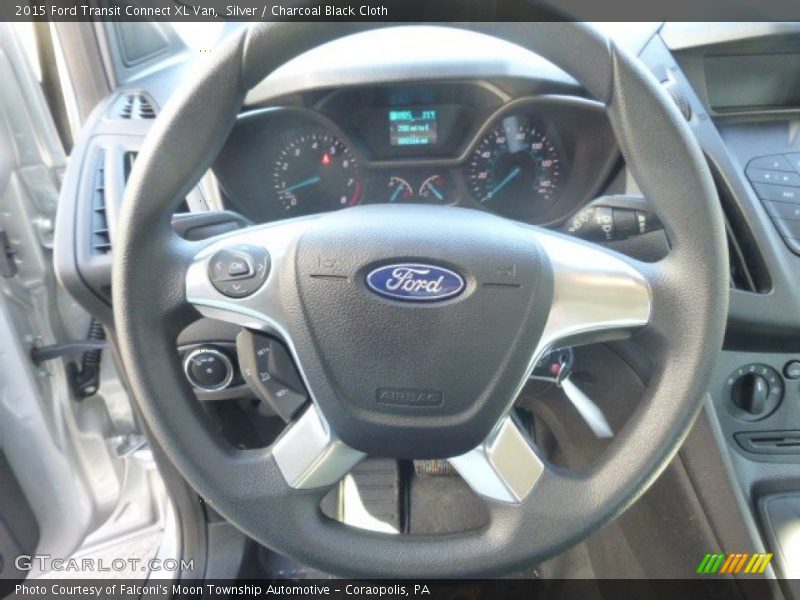 Silver / Charcoal Black Cloth 2015 Ford Transit Connect XL Van