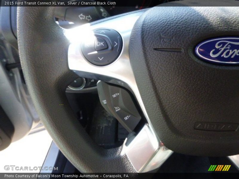Silver / Charcoal Black Cloth 2015 Ford Transit Connect XL Van
