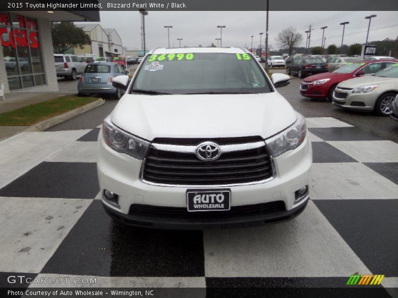 Blizzard Pearl White / Black 2015 Toyota Highlander Limited