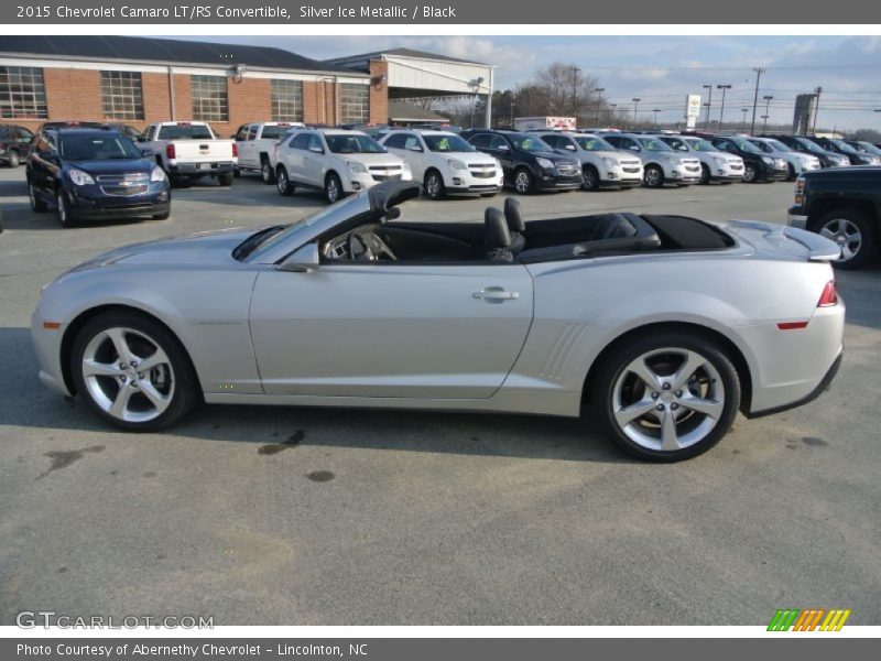 Silver Ice Metallic / Black 2015 Chevrolet Camaro LT/RS Convertible