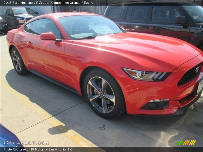 Competition Orange / Ebony 2015 Ford Mustang V6 Coupe