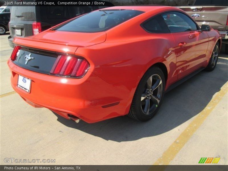 Competition Orange / Ebony 2015 Ford Mustang V6 Coupe