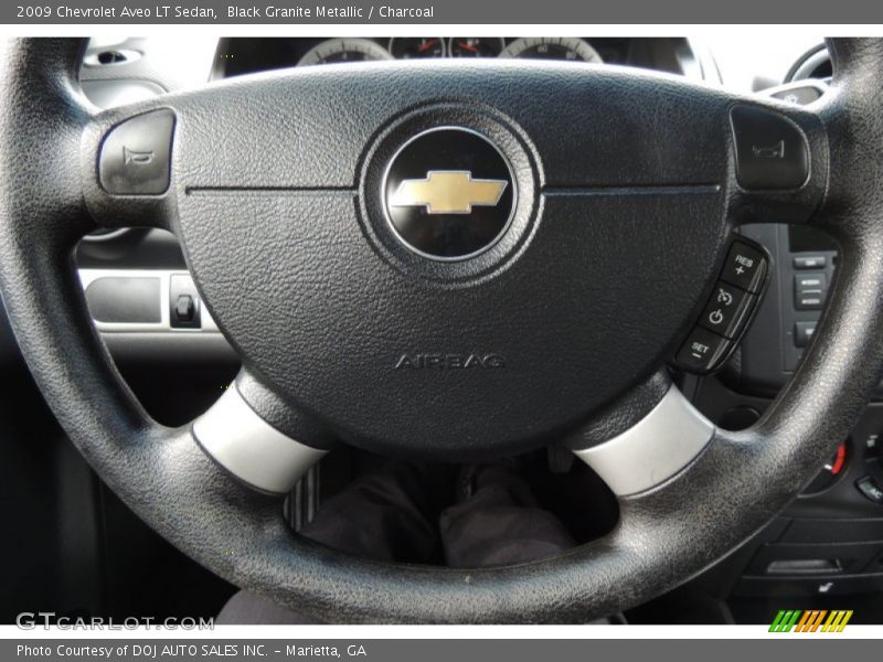 Black Granite Metallic / Charcoal 2009 Chevrolet Aveo LT Sedan