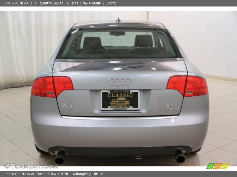Quartz Gray Metallic / Ebony 2006 Audi A4 2.0T quattro Sedan