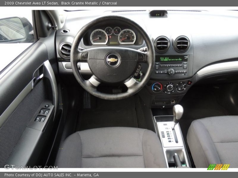 Black Granite Metallic / Charcoal 2009 Chevrolet Aveo LT Sedan