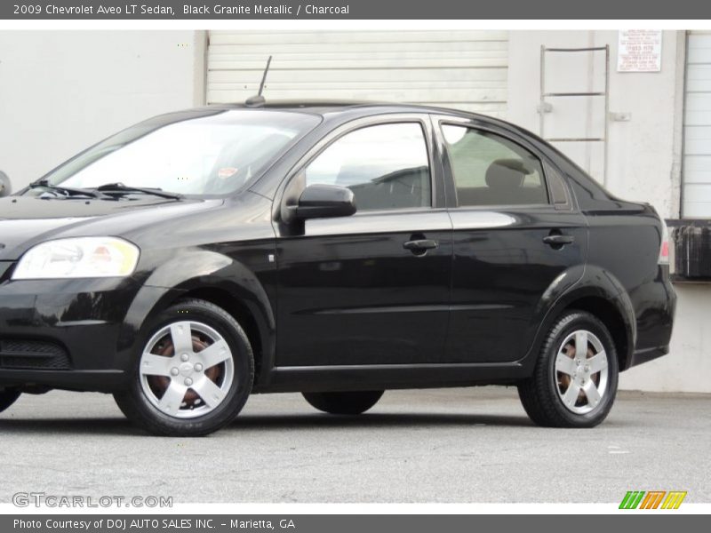 Black Granite Metallic / Charcoal 2009 Chevrolet Aveo LT Sedan