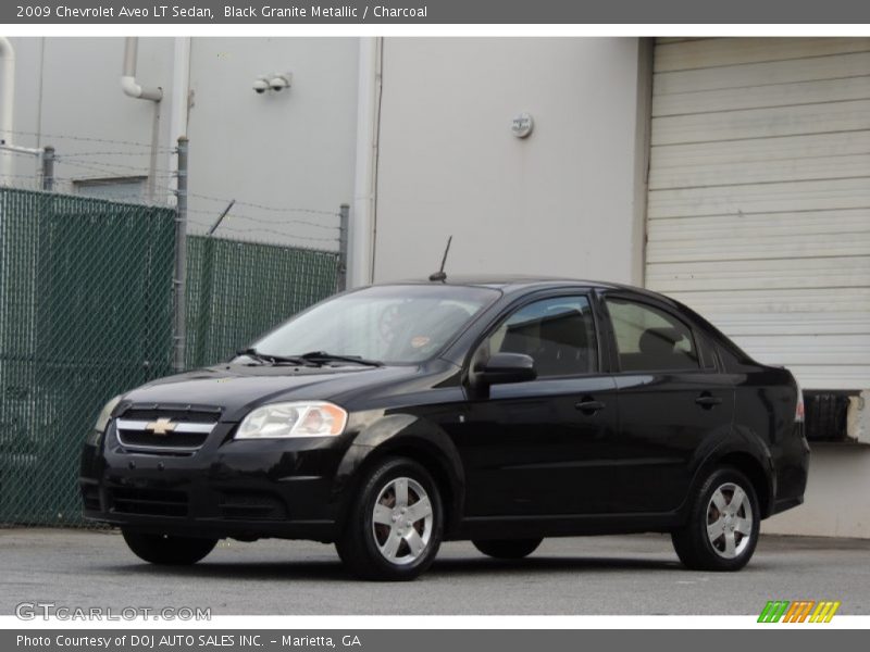 Black Granite Metallic / Charcoal 2009 Chevrolet Aveo LT Sedan