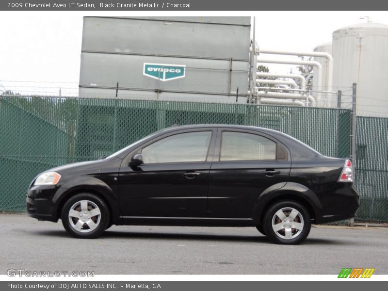 Black Granite Metallic / Charcoal 2009 Chevrolet Aveo LT Sedan