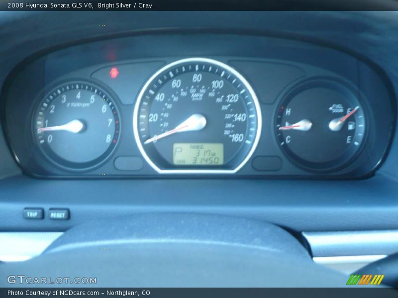 Bright Silver / Gray 2008 Hyundai Sonata GLS V6