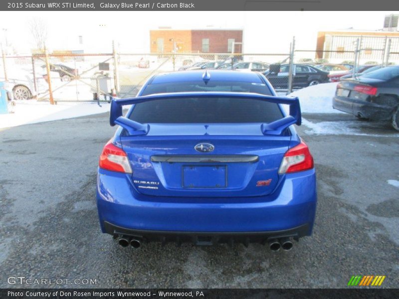Galaxy Blue Pearl / Carbon Black 2015 Subaru WRX STI Limited
