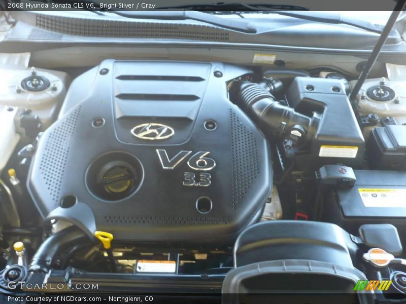 Bright Silver / Gray 2008 Hyundai Sonata GLS V6