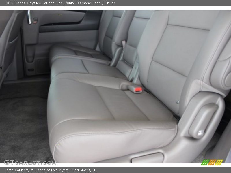 White Diamond Pearl / Truffle 2015 Honda Odyssey Touring Elite