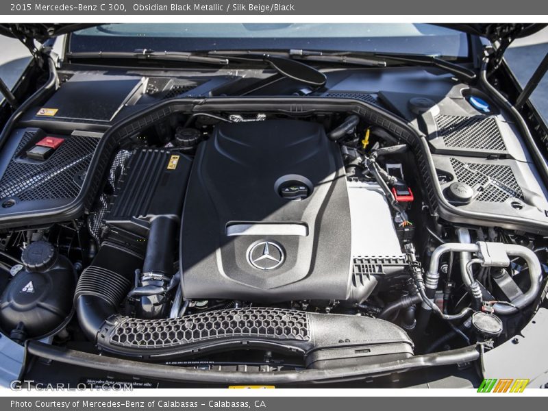 Obsidian Black Metallic / Silk Beige/Black 2015 Mercedes-Benz C 300