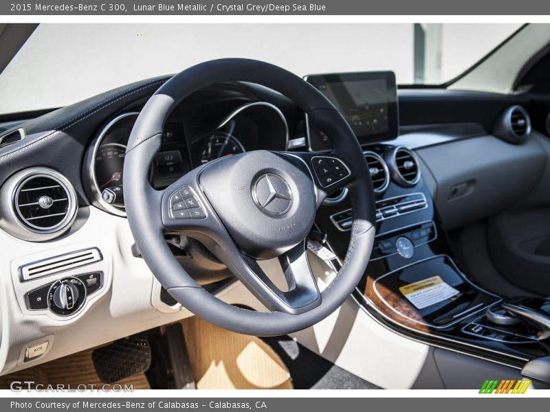 Lunar Blue Metallic / Crystal Grey/Deep Sea Blue 2015 Mercedes-Benz C 300