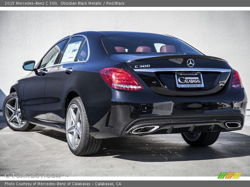 Obsidian Black Metallic / Red/Black 2015 Mercedes-Benz C 300