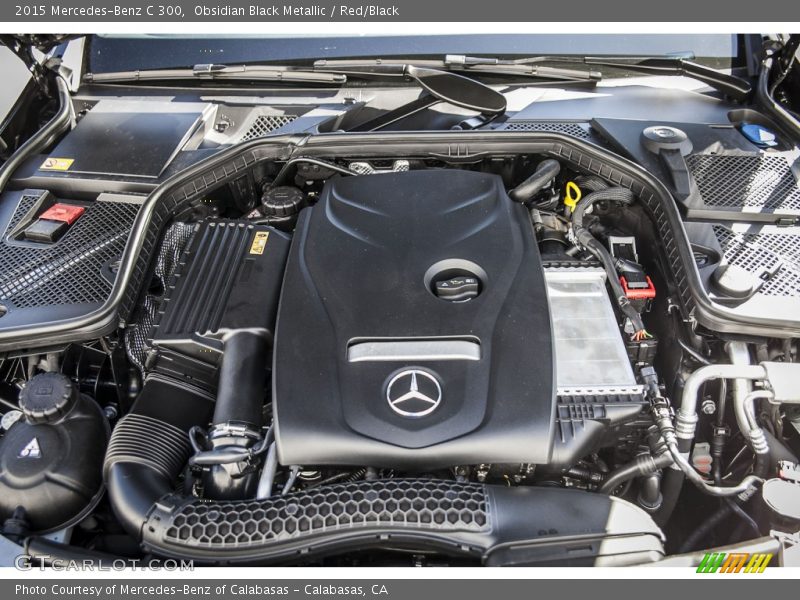 Obsidian Black Metallic / Red/Black 2015 Mercedes-Benz C 300