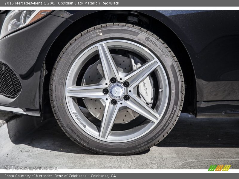 Obsidian Black Metallic / Red/Black 2015 Mercedes-Benz C 300