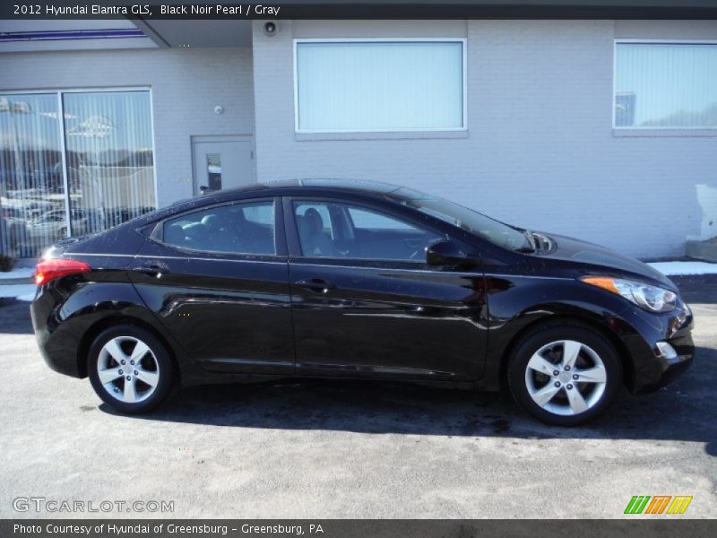 Black Noir Pearl / Gray 2012 Hyundai Elantra GLS