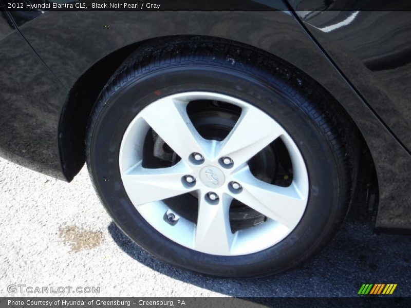 Black Noir Pearl / Gray 2012 Hyundai Elantra GLS