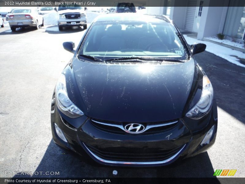 Black Noir Pearl / Gray 2012 Hyundai Elantra GLS