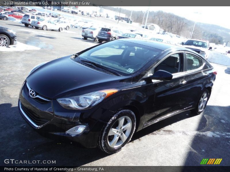 Black Noir Pearl / Gray 2012 Hyundai Elantra GLS