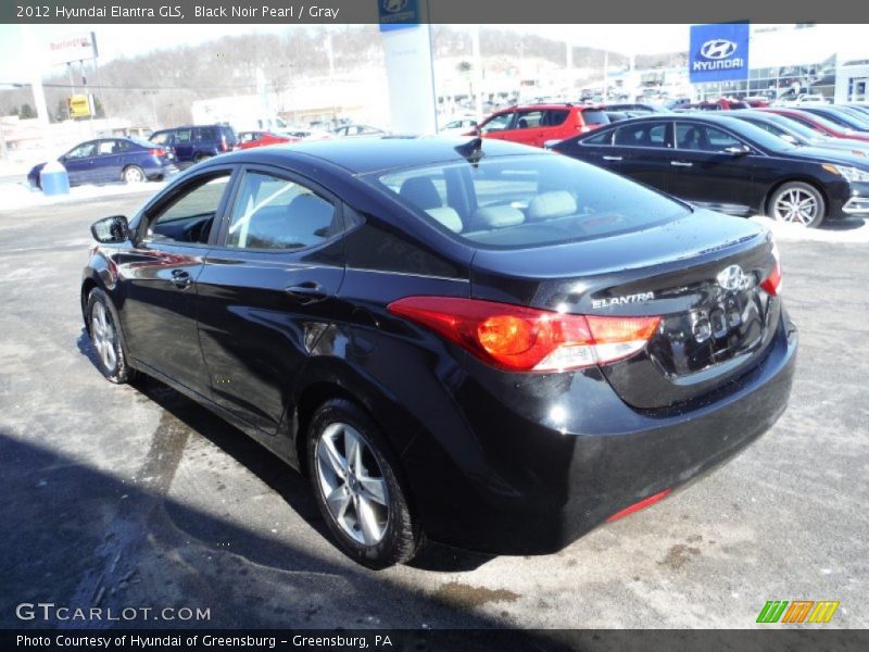 Black Noir Pearl / Gray 2012 Hyundai Elantra GLS