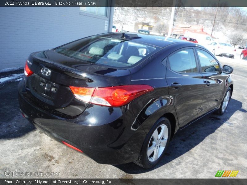 Black Noir Pearl / Gray 2012 Hyundai Elantra GLS