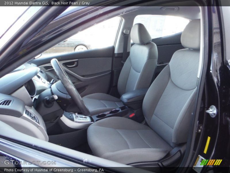 Black Noir Pearl / Gray 2012 Hyundai Elantra GLS