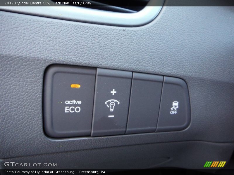 Black Noir Pearl / Gray 2012 Hyundai Elantra GLS