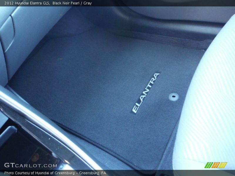 Black Noir Pearl / Gray 2012 Hyundai Elantra GLS