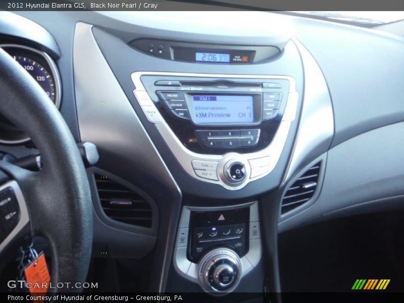 Black Noir Pearl / Gray 2012 Hyundai Elantra GLS