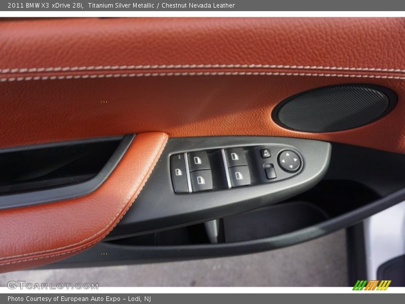 Titanium Silver Metallic / Chestnut Nevada Leather 2011 BMW X3 xDrive 28i