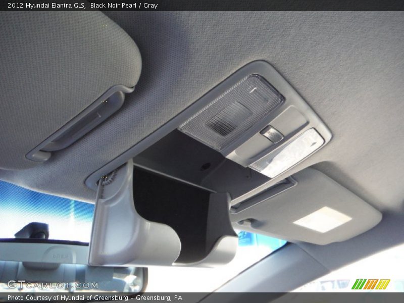 Black Noir Pearl / Gray 2012 Hyundai Elantra GLS