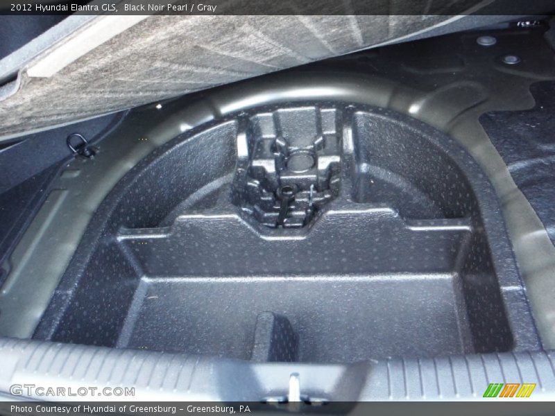 Black Noir Pearl / Gray 2012 Hyundai Elantra GLS